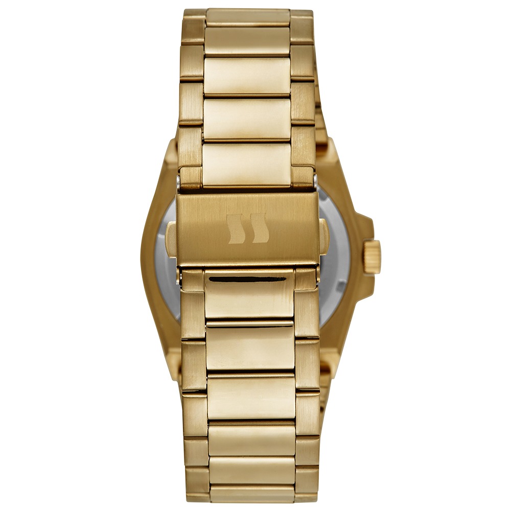 44263GPSVDA3 Relógio Seculus Masculino Social Calendário Aço Dourado