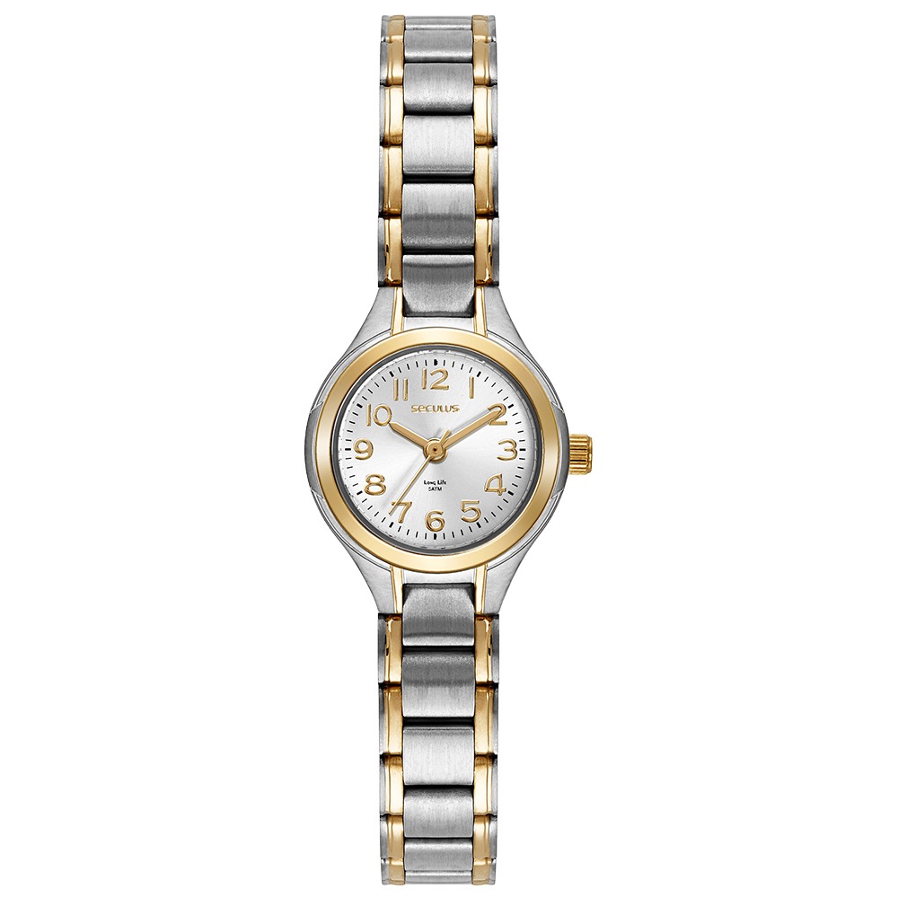 Relógio Seculus Feminino Bicolor