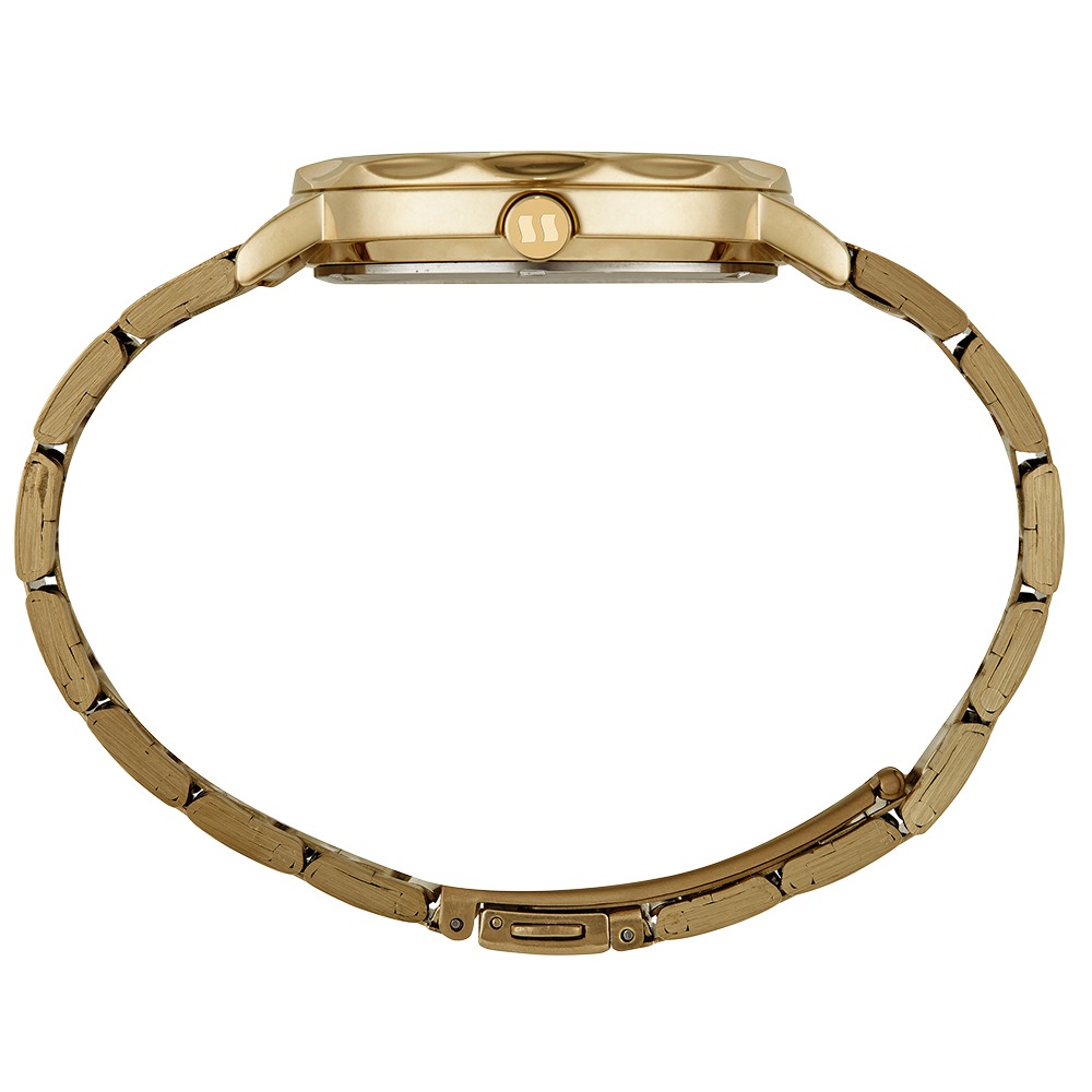 77319LPSVDS1 Relógio Seculus Feminino Dourado Visor Amplo com Pedras
