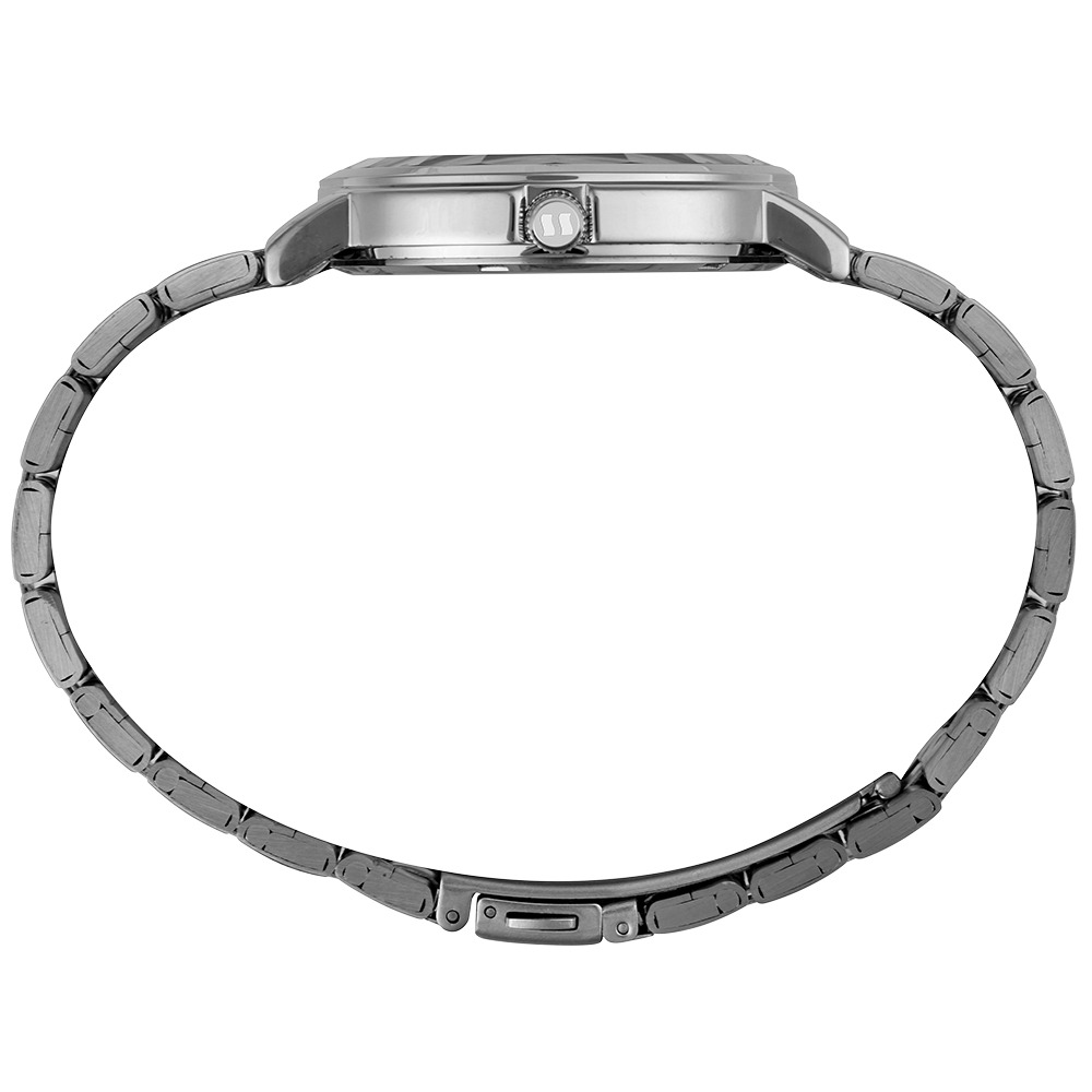 Relógio Seculus Feminino  Prateado com Vidro Facetado