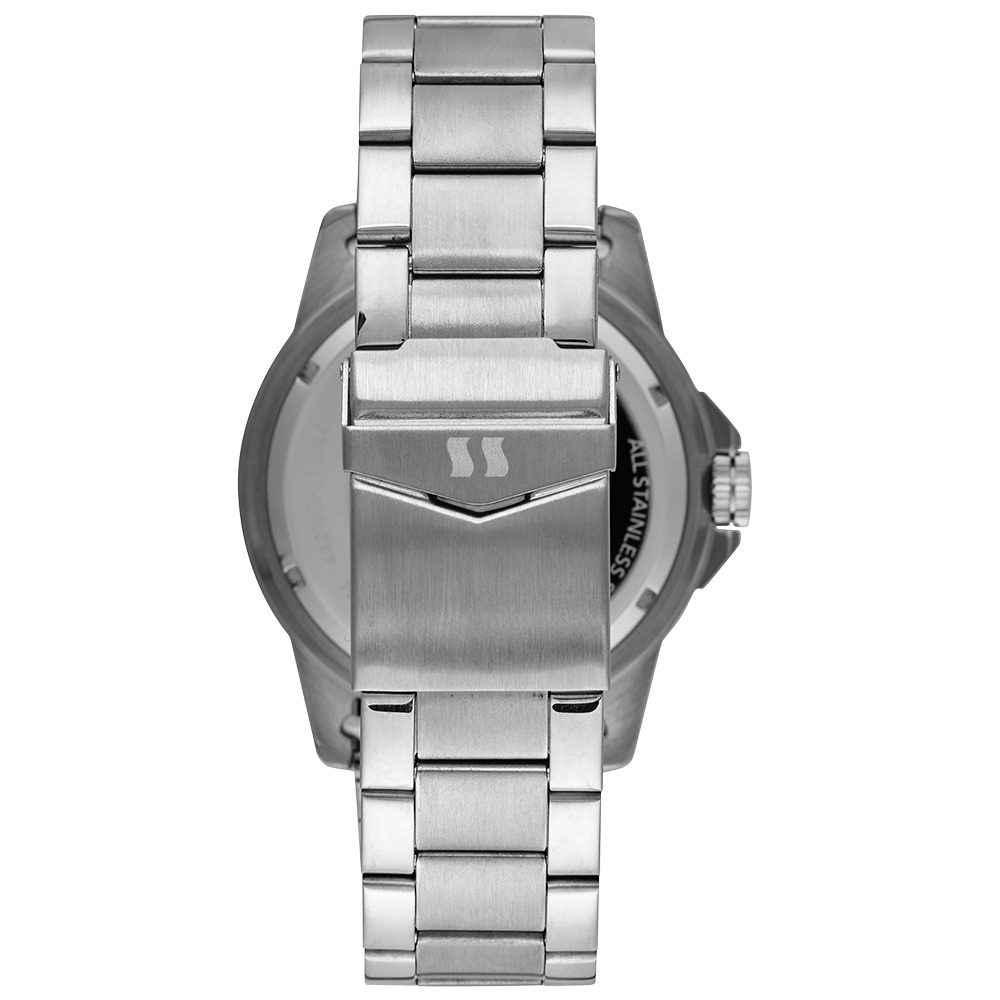 44212G0SVNA1 Relógio Seculus Masculino Prata com Catraca Bicolor