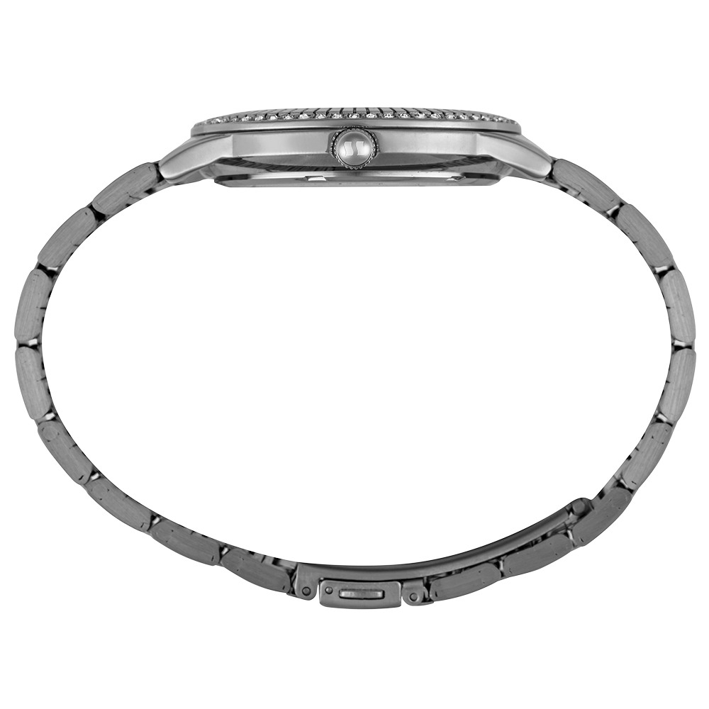 Relógio Seculus Feminino Cristais Texturas Bicolor