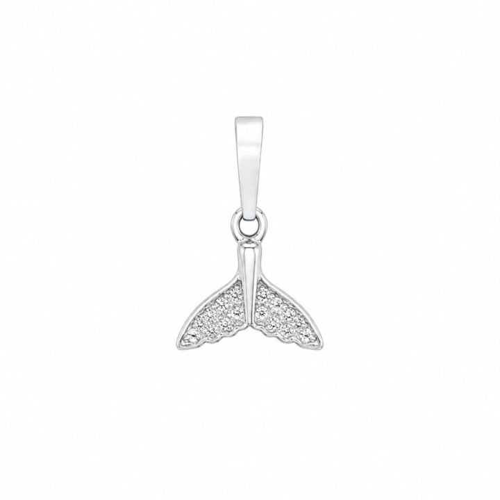 PINGENTE CAUDA SEREIA Pingente Cauda de Sereia Cravejada Prata 925
