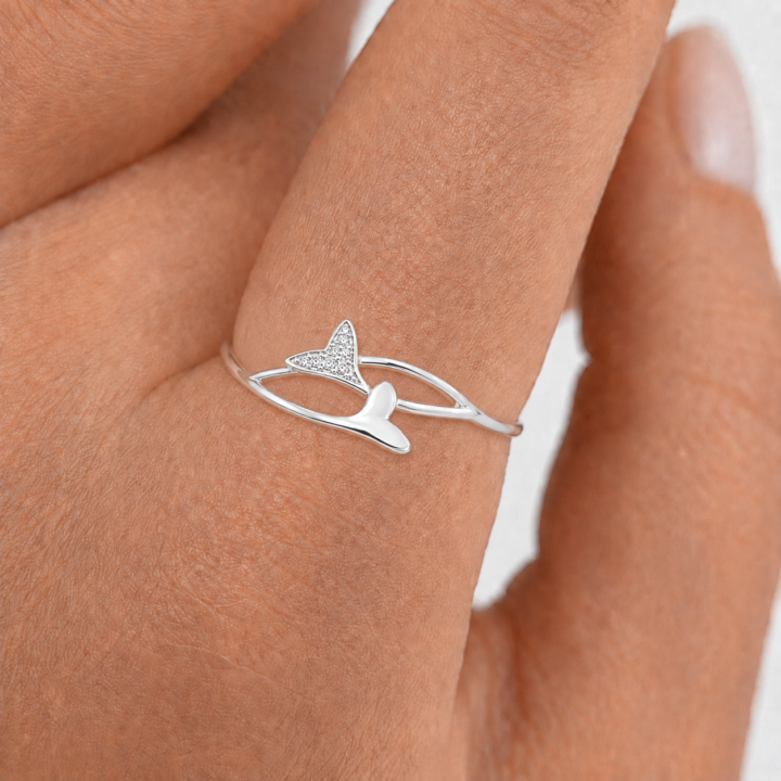 ANEL CAUDA DE BALEIA AM88 ANEL DUPLO - PRATA 925