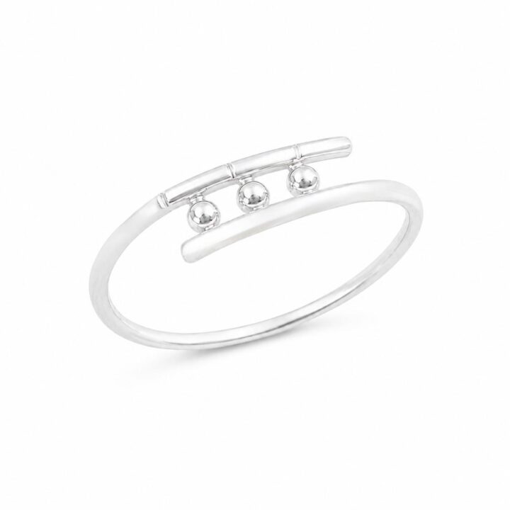 Anel Três Bolinhas Prata 925