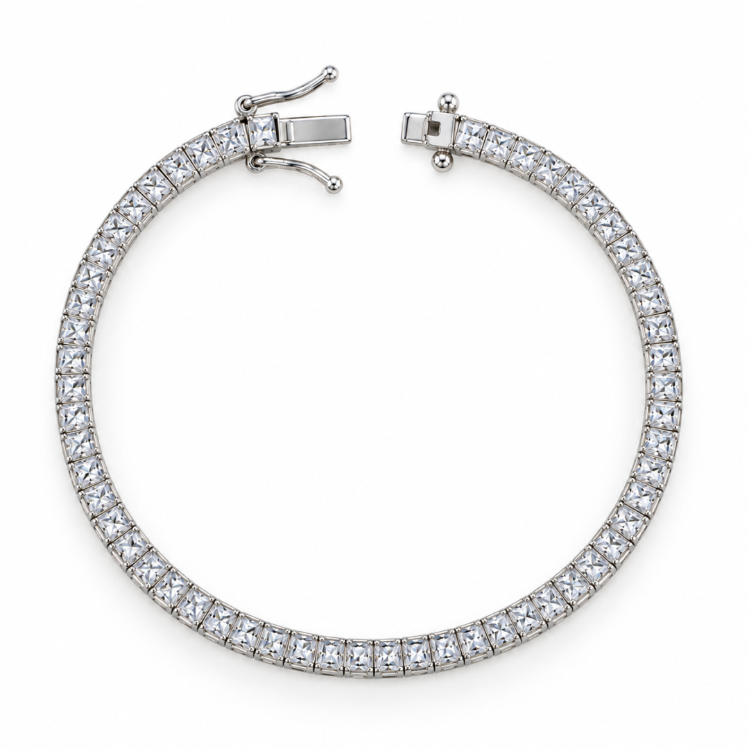 PULSEIRA RIVIERA PR23 Pulseira Riviera 3 Milímetros Prata 925