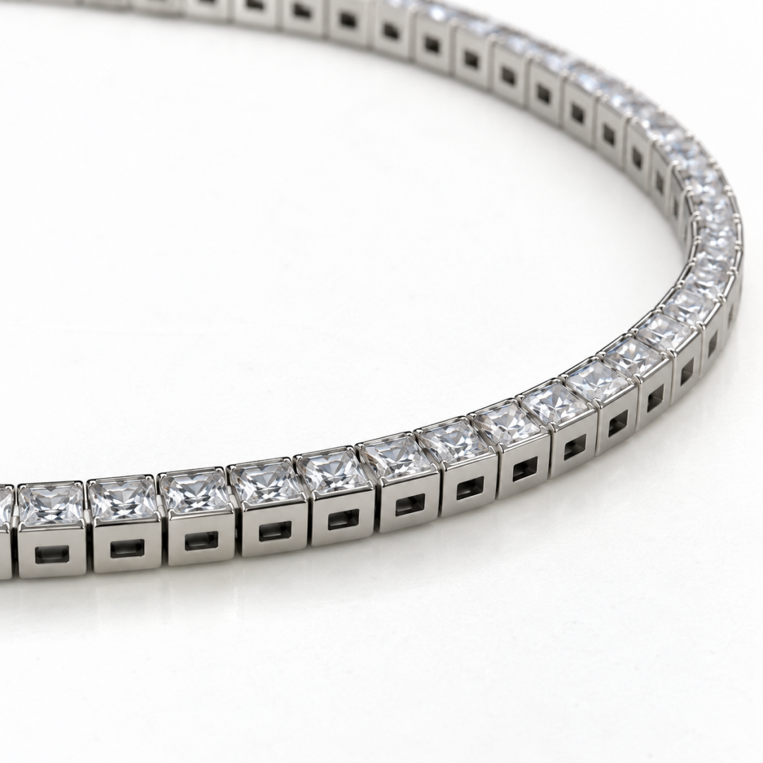PULSEIRA RIVIERA PR23 Pulseira Riviera 3 Milímetros Prata 925