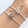 PULSEIRA PARA BERLOQUE PB5 TAMBOR Pulseira Para Berloque Tambor Cravejado Prata 925