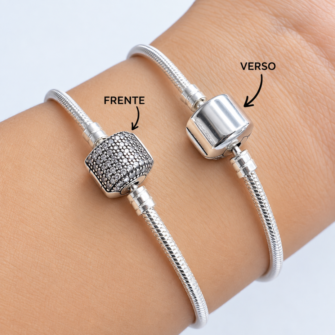 PULSEIRA TAMBOR PB6 Pulseira Para Berloque Prata 925